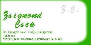 zsigmond csep business card